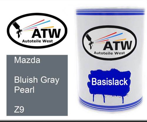 Mazda, Bluish Gray Pearl, Z9: 500ml Lackdose, von ATW Autoteile West.